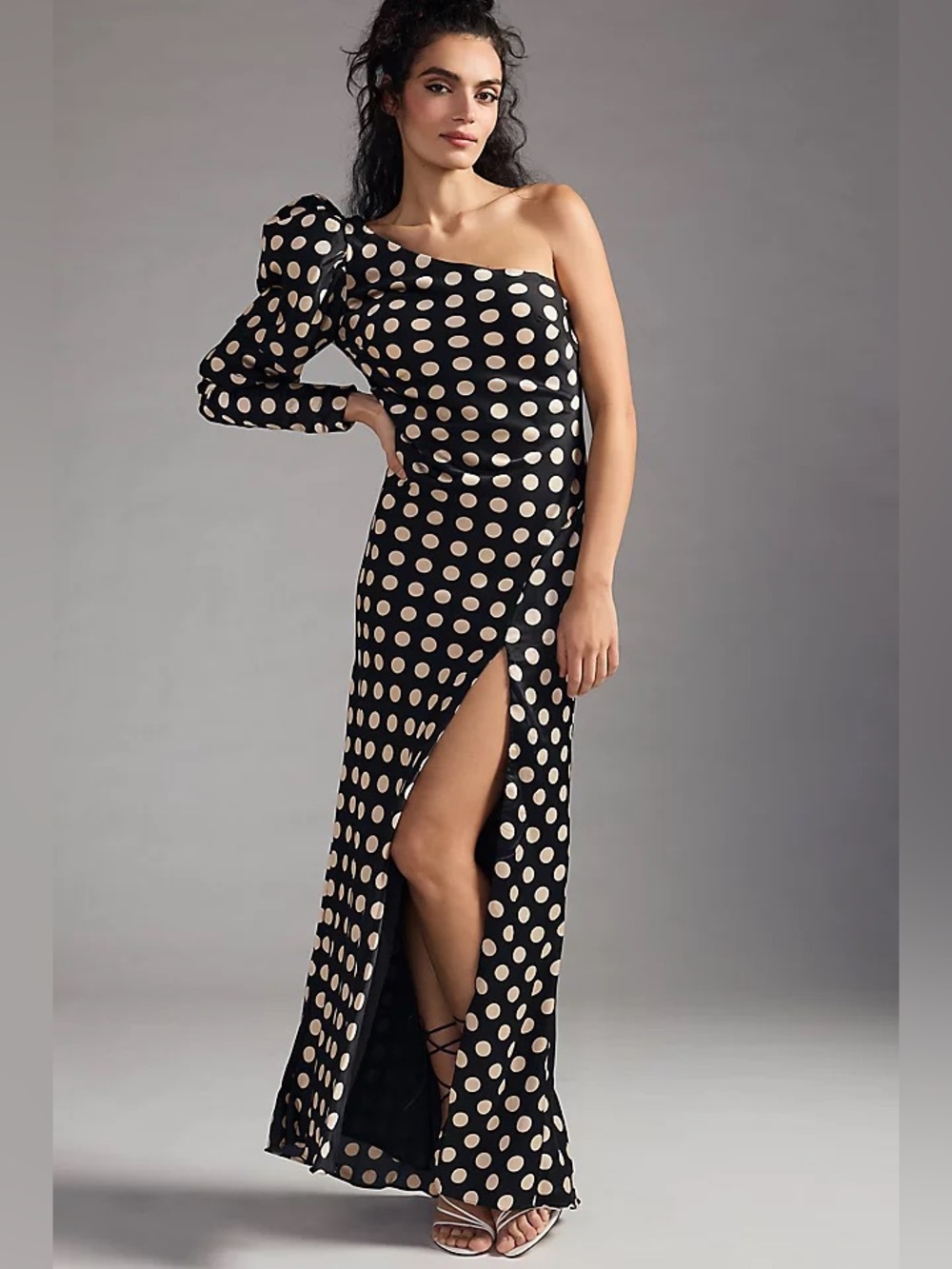 Ieena Mac Duggal For Anthropologie 26515 Polka Dot Gown SZ 6 $498 Wedding Guest